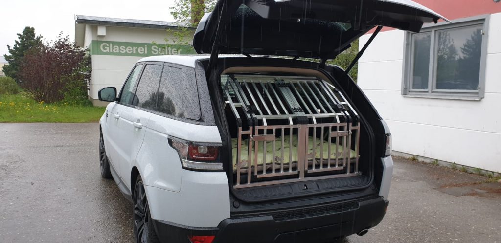 Hundegitter und Transportlösung im Fahrzeug